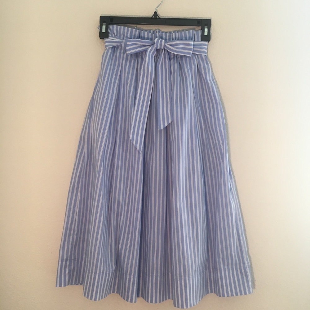 Stripped Midi Skirt